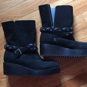 Ritch Erani luxury designer platform suede booties